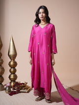 Pink Mor Straight Kurta Set