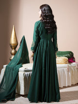 Bottle Green Paan Anarkali