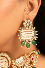 LE SONI GREEN KUNDAN CHOKER SET