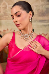 Xago Polki and Emerald Bead Statement Necklace Set