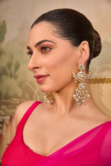 Xago Polki and Pearl Tiered Statement Earrings