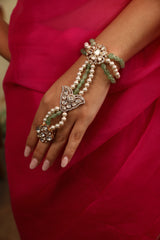 Xago Royal kundan Polki and Pearl Hathphool