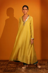 CHANDERI SILK MAGNIFICIENT KURTA SET WITH PANTS AND DUPATTA