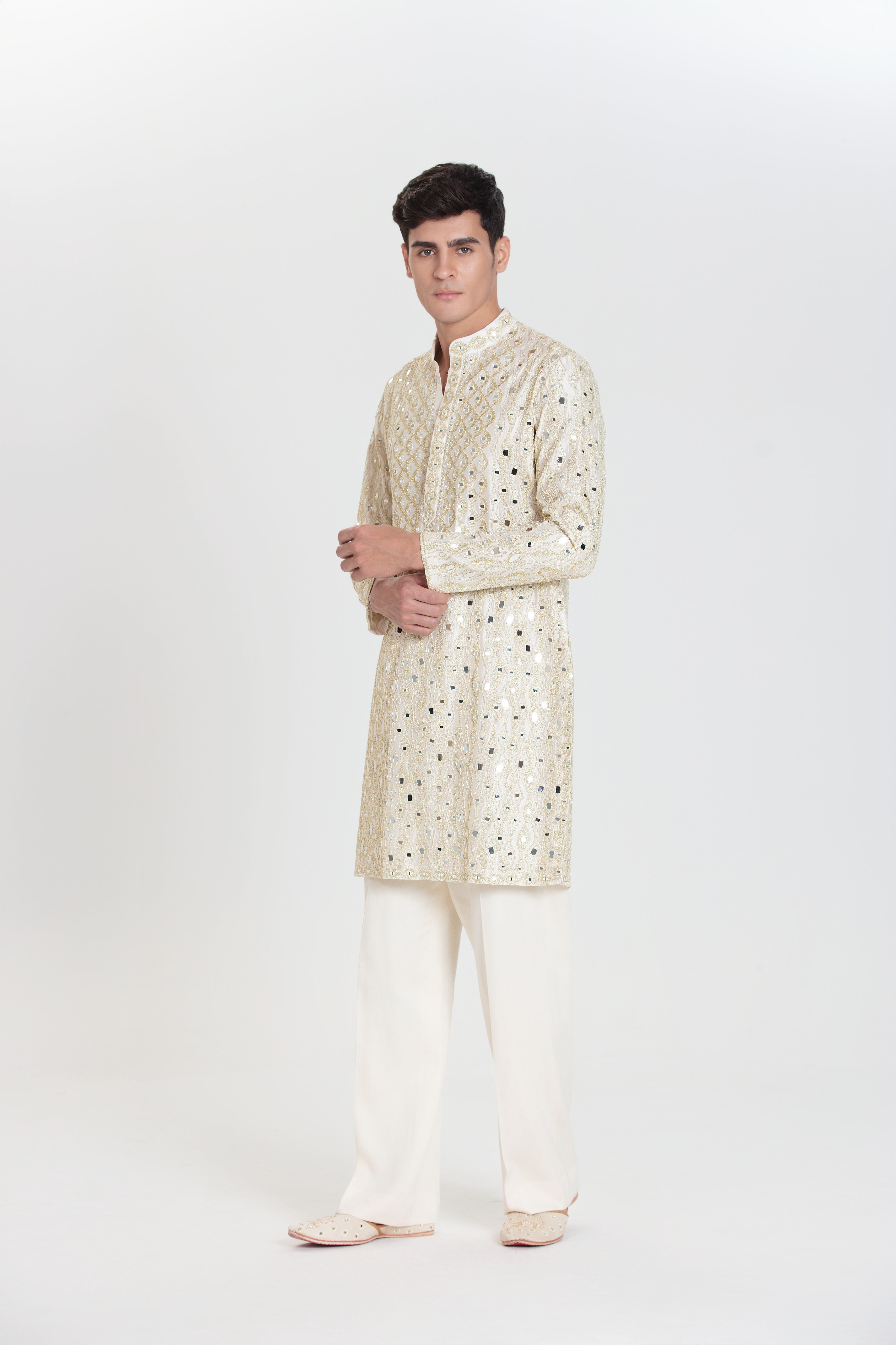 Gold Ivory Kurta Set