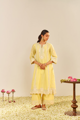 SUMAIYA - A-LINE KURTA WITH PALAZZO AND DUPATTA