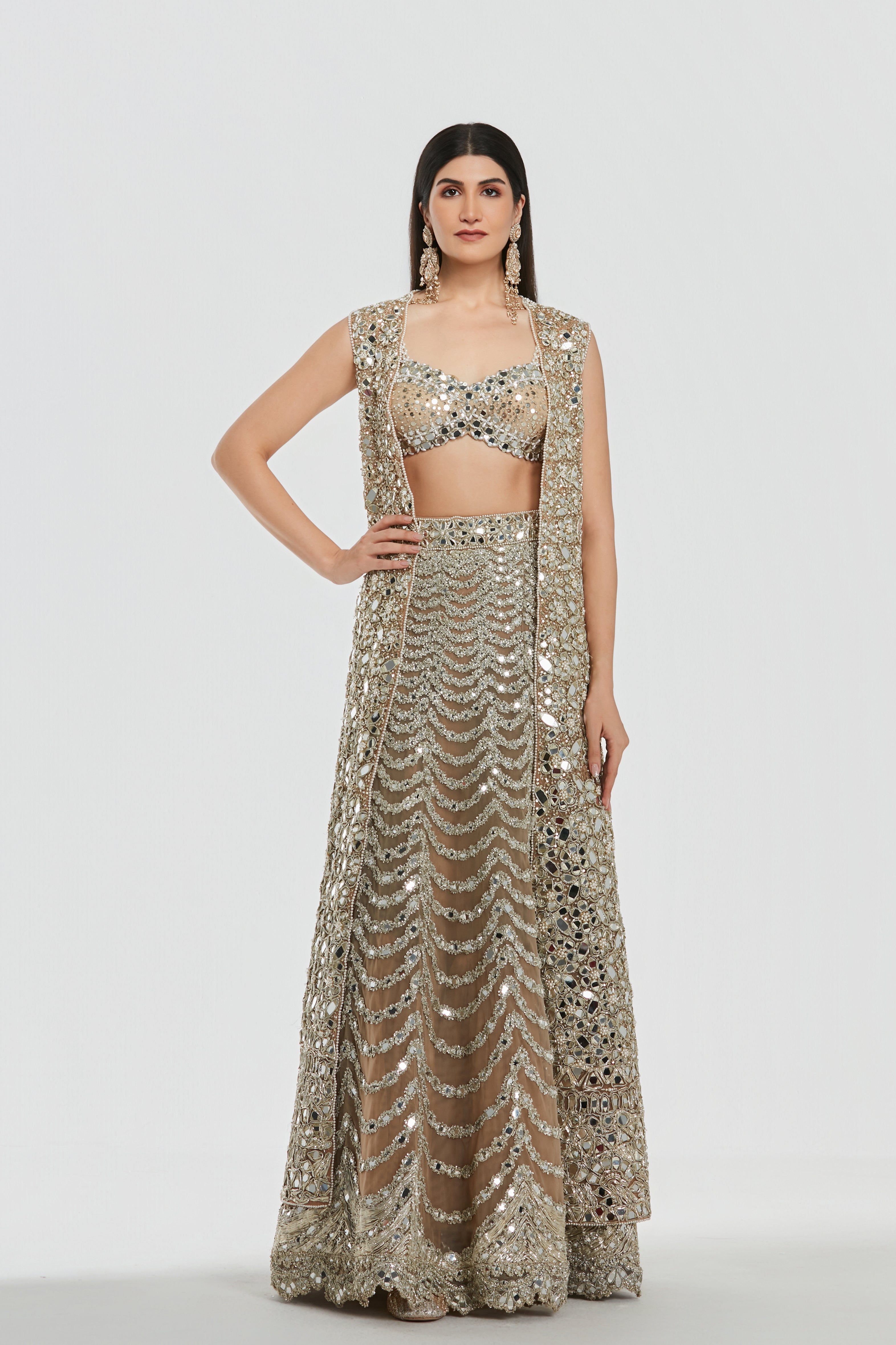 mirror work , gota, zari