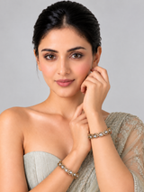 Classic Moissanite Polki Link Bangles