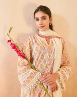 Pink Charm Cotton Kurta with Tulip Pants