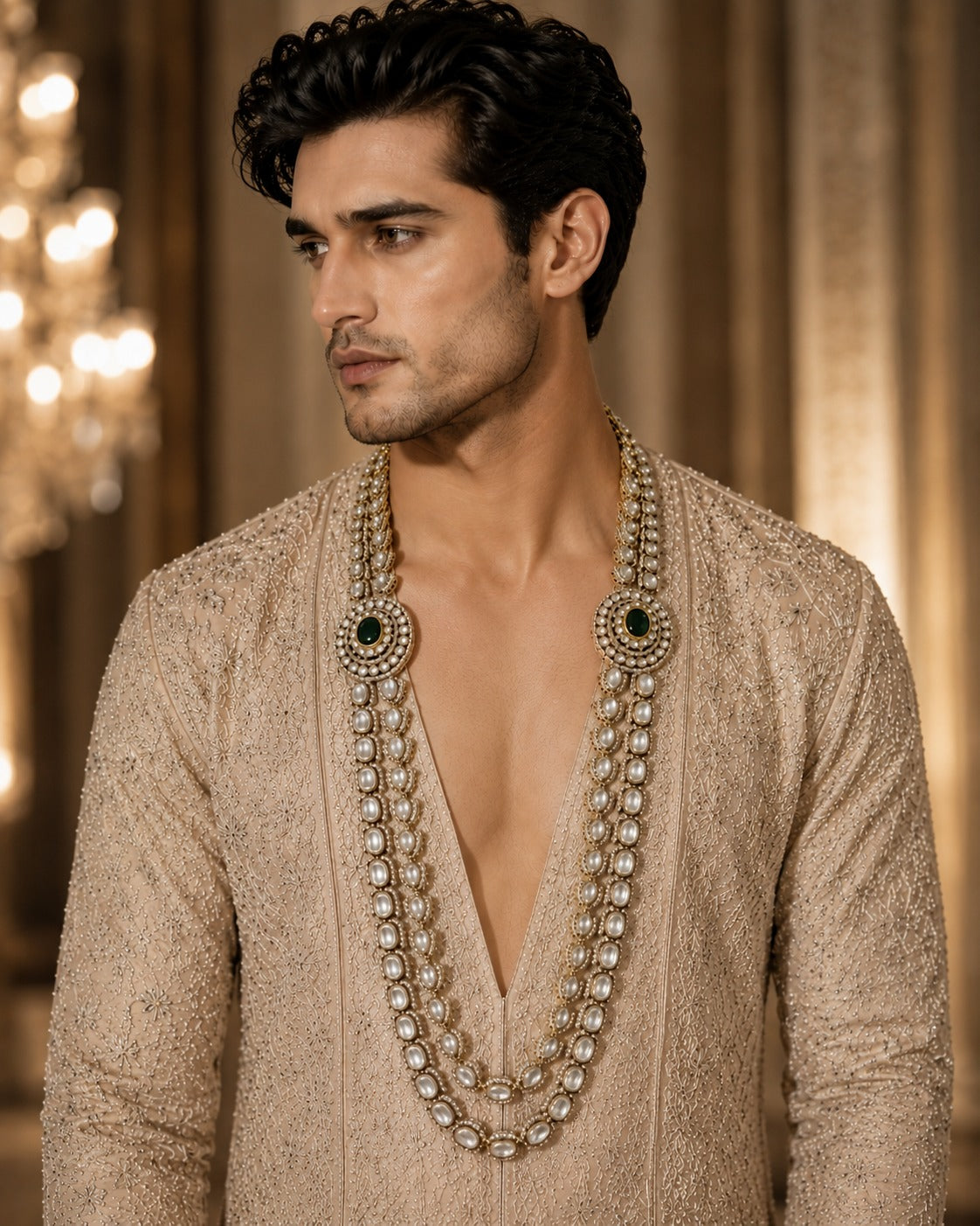 Double Layered Kundan Necklace
