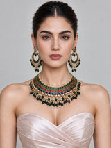 Multicolor Kundan Necklace Set 12