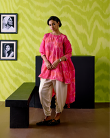 Fuchsia Pink Short Anarkali Set
