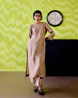Mocha Straight Kurta Set