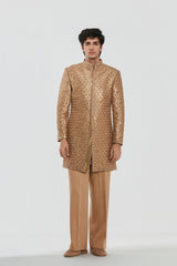 kurta - heavy chanderi , sherwani -Brocade , pant -Cotton twill
