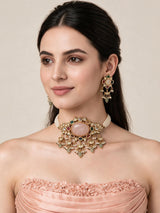Kundan Stone Choker with Drop Earrings
