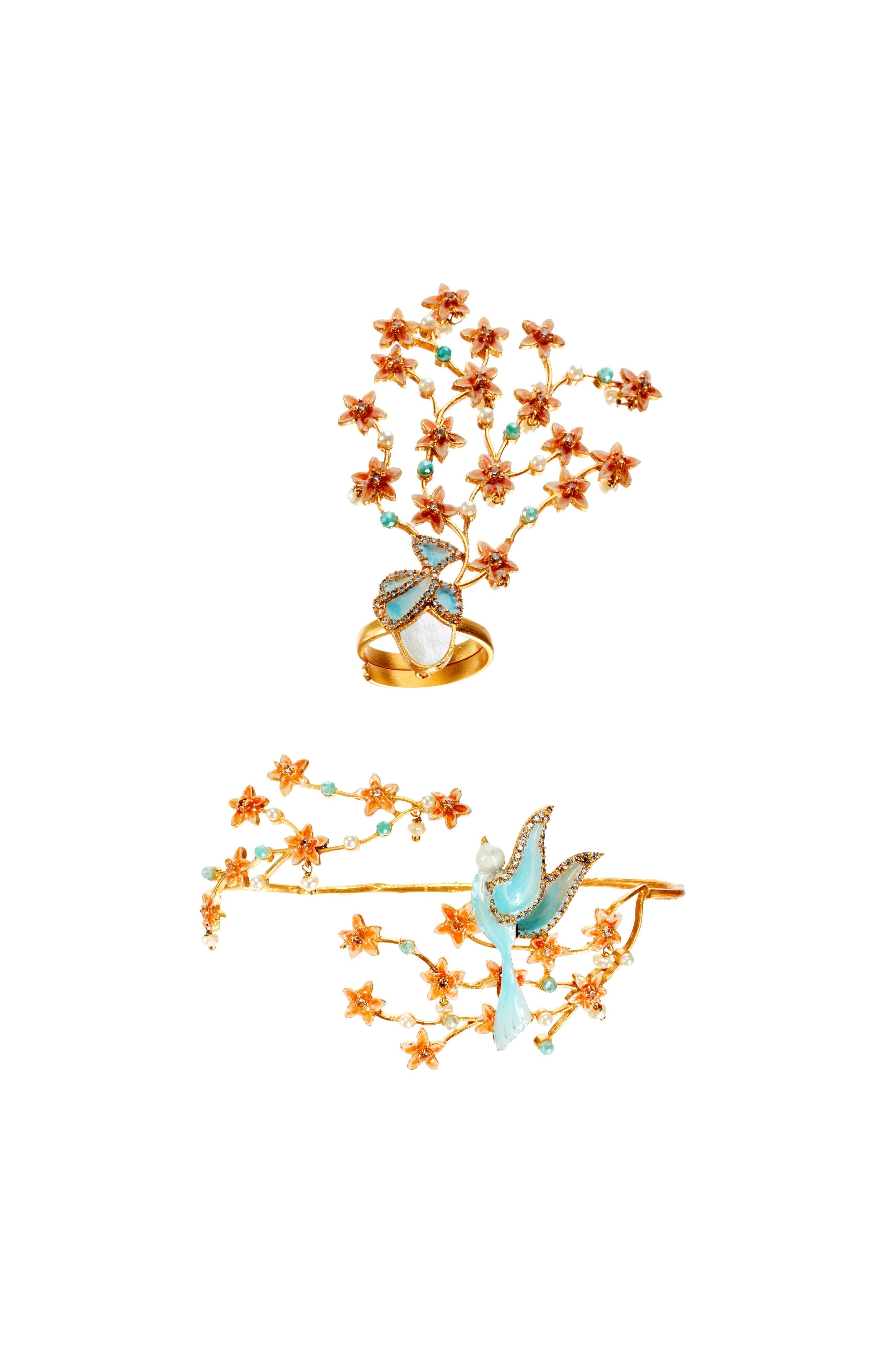 Breezy Palm Cuff & Ring