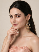 Kundan Statement Drop Earrings