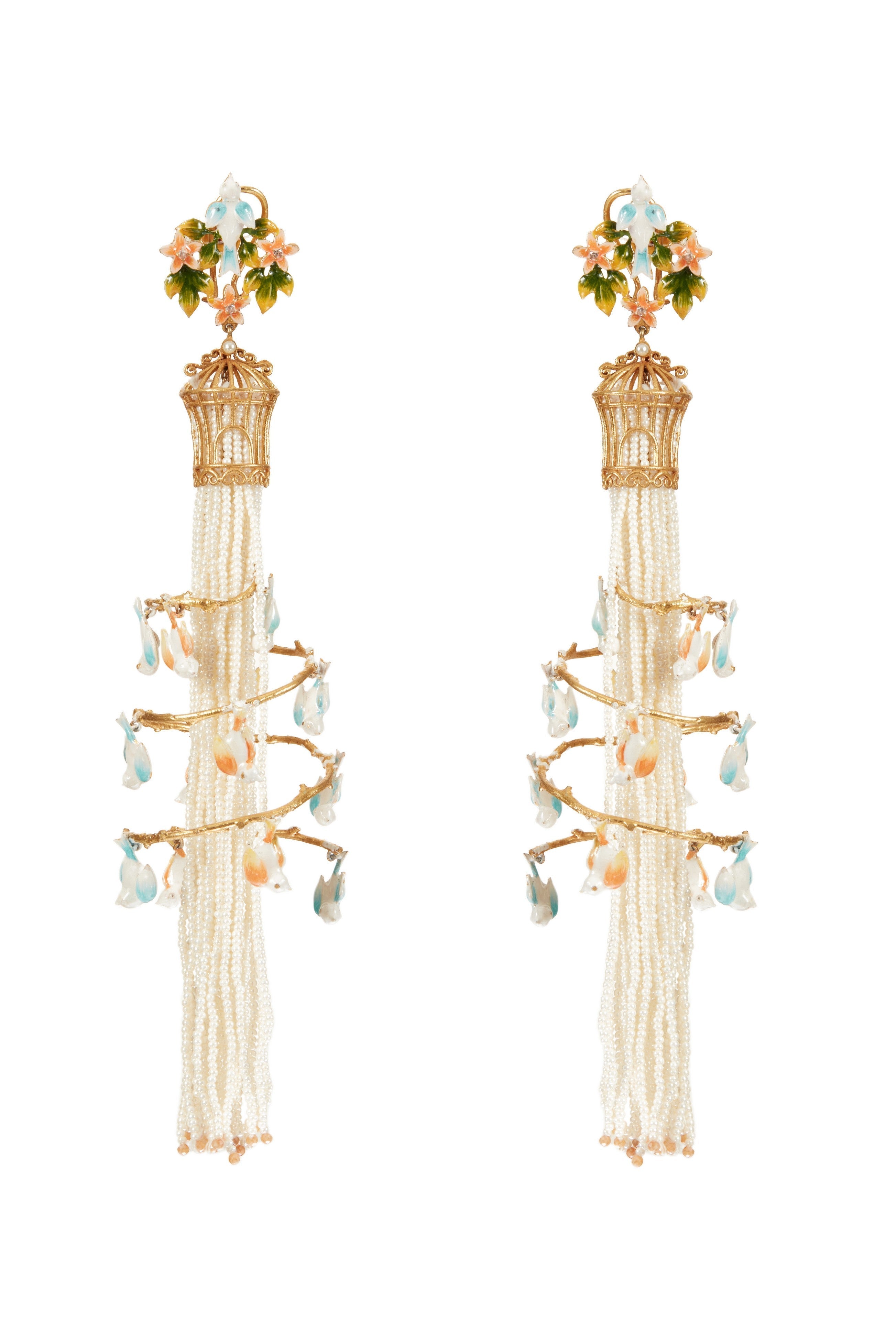 Free Flying Birds Chandelier Earrrings