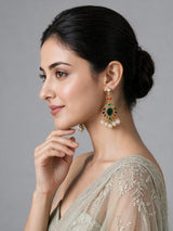 Multicolor Stone Pearl Drop Earrings 49