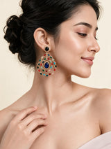 Multicolor Kundan Semi-Precious Stone Earrings 57
