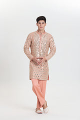 Salmon Pink Kurta Set