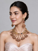 Multicolor Kundan Drop Necklace Set 20