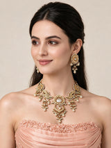 Kundan Pearl Statement Necklace Earring Set