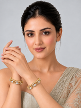 Moissanite Polki Bangle Set