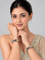 Multicolor Moissanite Polki Bangles