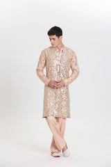 Peach Full Bloom Kurta Set