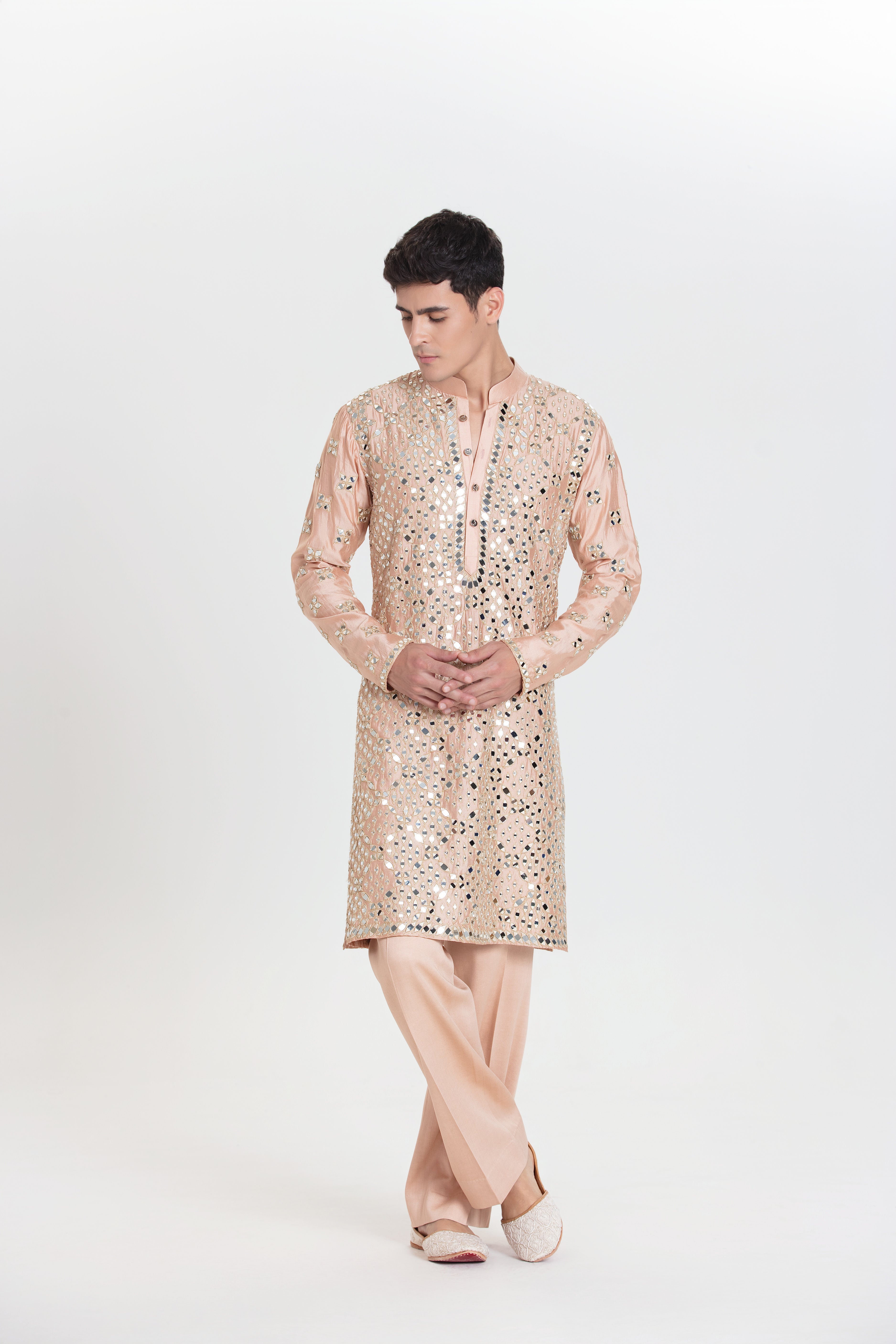 Peach Full Bloom Kurta Set