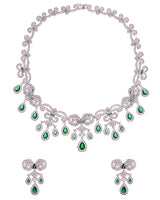 Prasine diamante necklace set