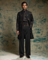 Black and Gold hand embriodered shrug set