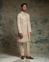 Buttercream hand embroidered contempoarary jacket set