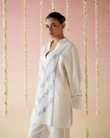 Irish Blue Embroidered Khaadi Co-ord Set