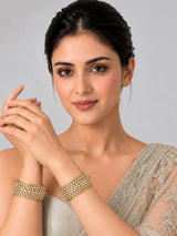 Layered Moissanite Polki Bangles