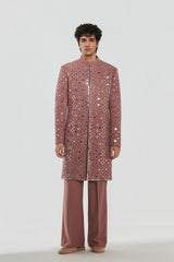 Kurta - Heavy Chanderi , sherwani - neo tech , pant -neo tech