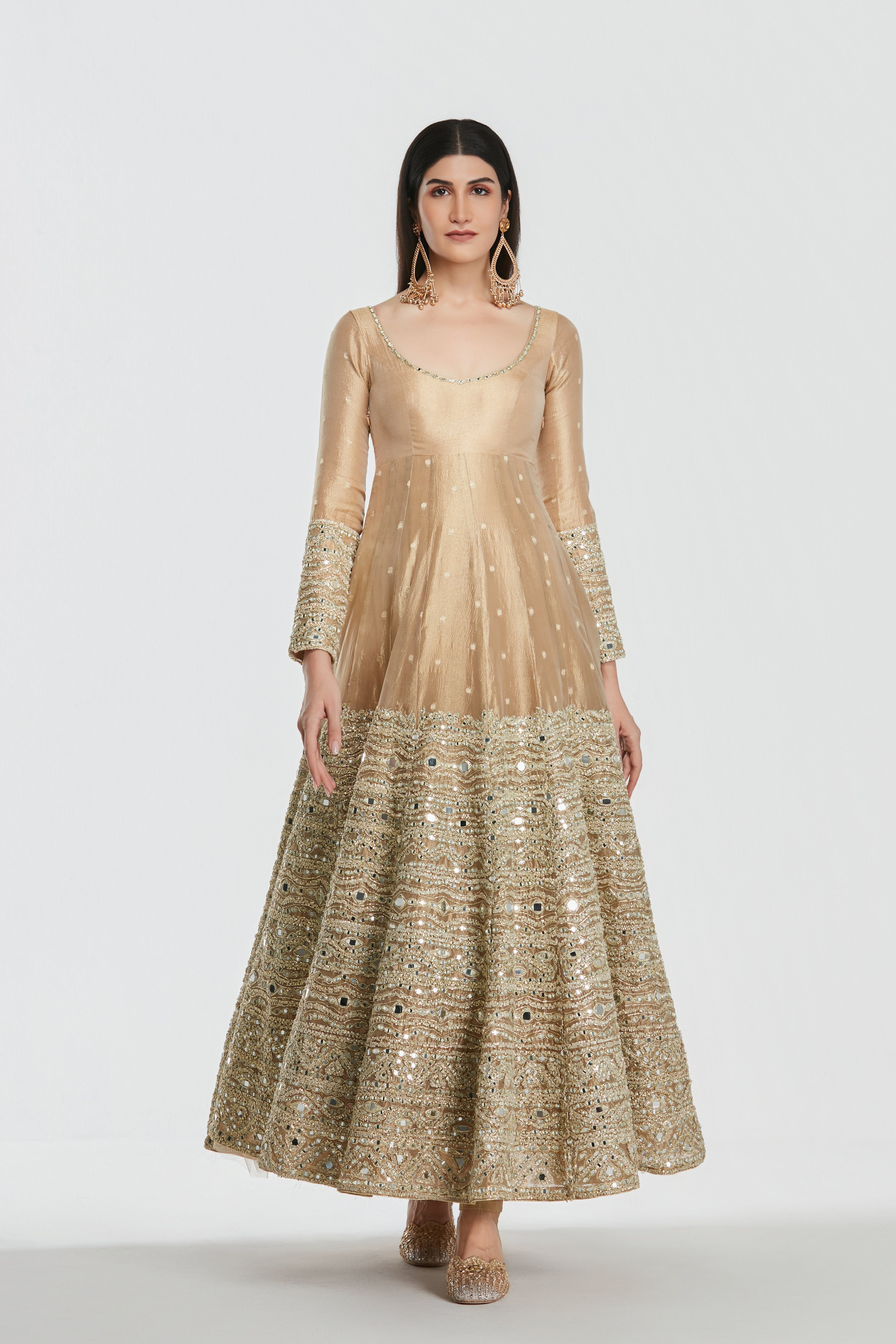 Mirror work , zari , lurex thread