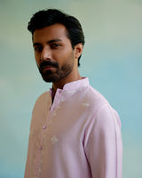Lilac Bliss Chanderi Buta Embroidery Kurta
