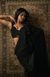 Black Iconic Saree