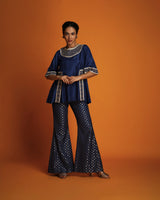 Brocade bell bottom pants