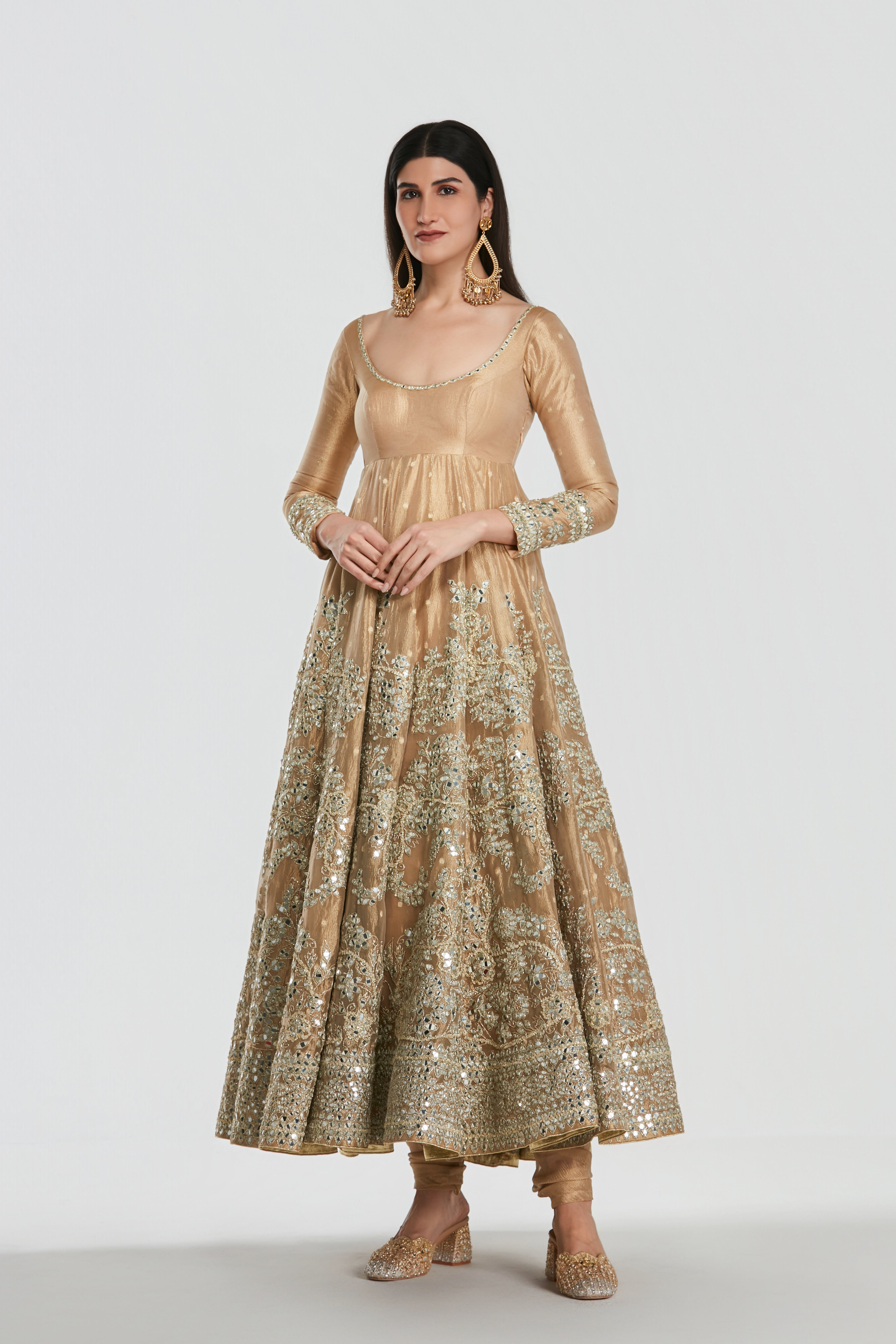 Mirror work , zari , lurex thread