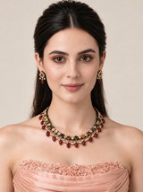 Navratna Kundan Pearl Necklace Set