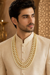 Multi-layered Pearl Kundan Layered Mala