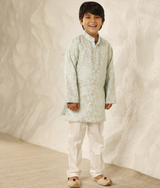 Blue Chanderi Kurta with Pant