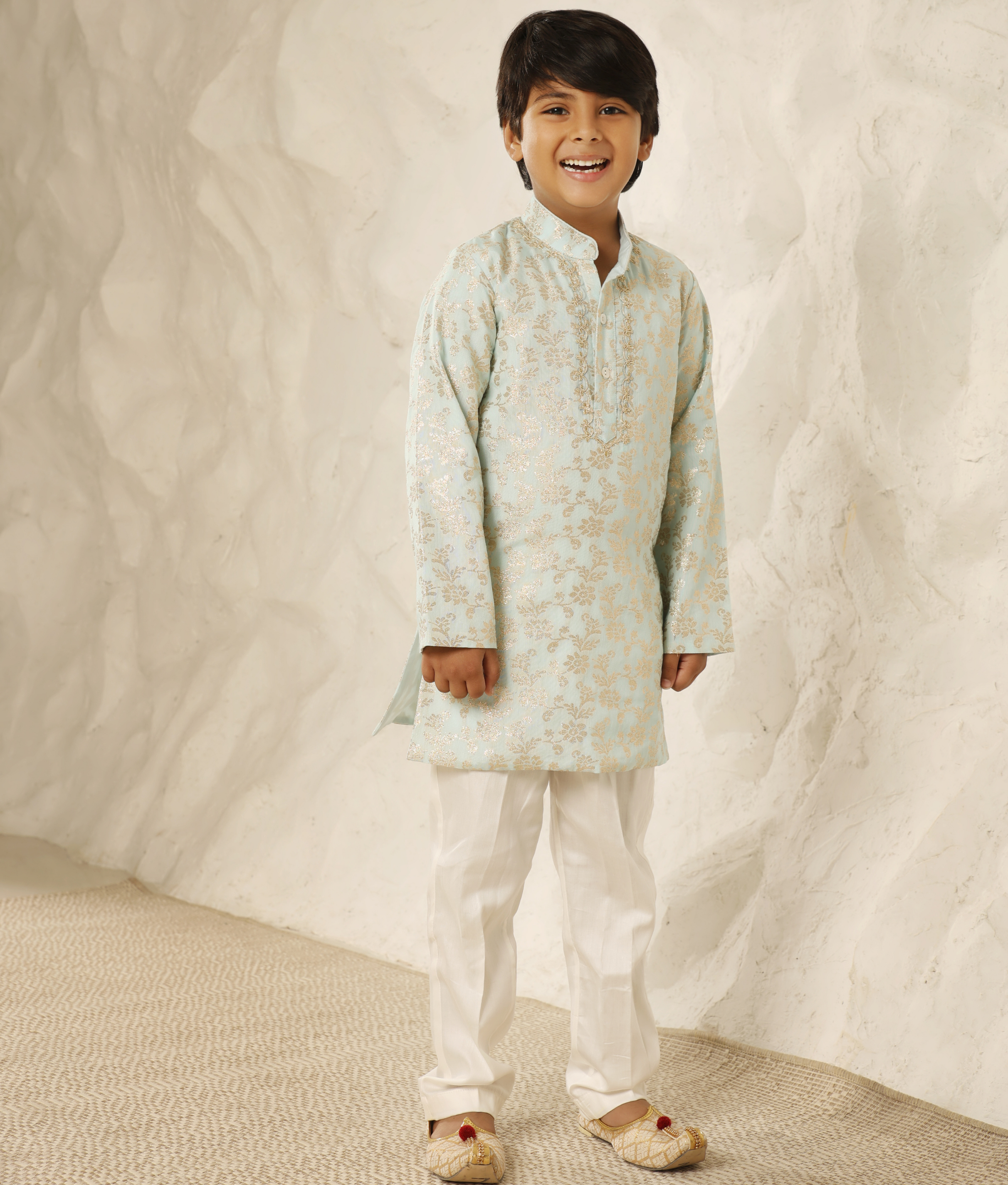Blue Chanderi Kurta with Pant
