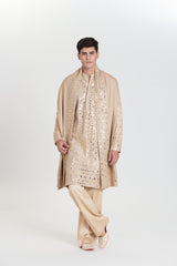 Beige Diamond Kurta Set