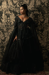 Black Peplum Kurta Set