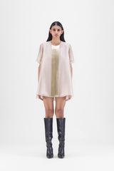 METALLIC SHEER SHIRT