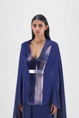 METALLIC SRUCTURED CAPE SET