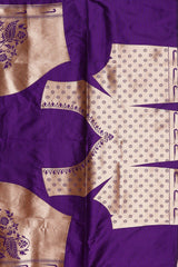 Purple Pure Silk banarasi Handloom Saree
